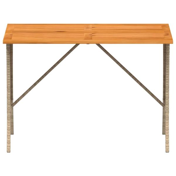 3-tlg. Garten-Sofagarnitur mit Kissen Beige Poly Rattan