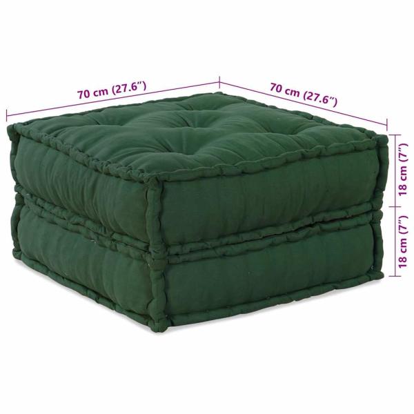 Pouf Modular Grün 70x70x36 cm Stoff