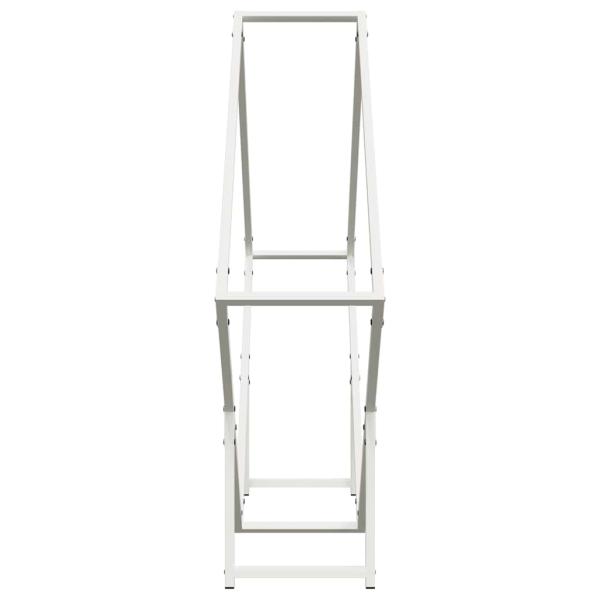 Brennholzregal Weiß 100x25x100 cm Kaltgewalzter Stahl