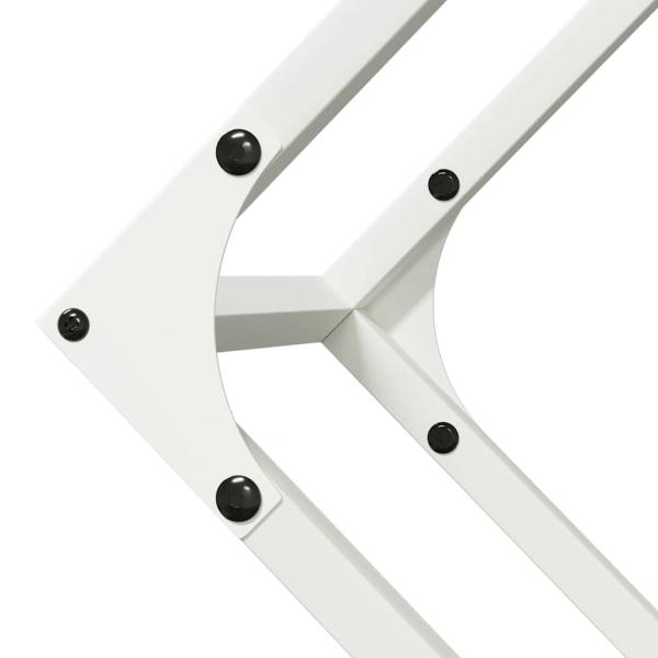 Brennholzregal Weiß 100x25x100 cm Kaltgewalzter Stahl