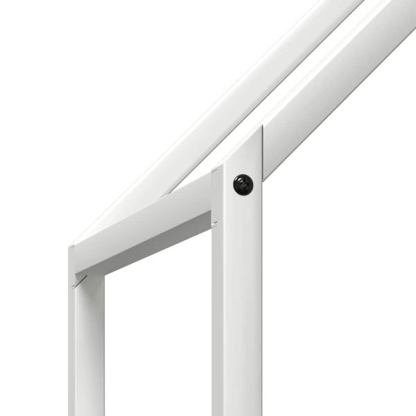 Brennholzregal Weiß 60x25x60 cm Kaltgewalzter Stahl