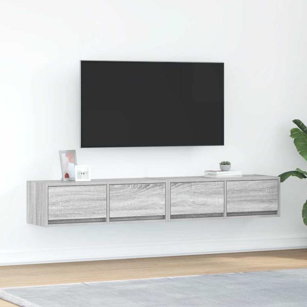 ARDEBO.de - TV-Schränke 2 Stk. Grau Sonoma 80x31x25,5 cm Holzwerkstoff