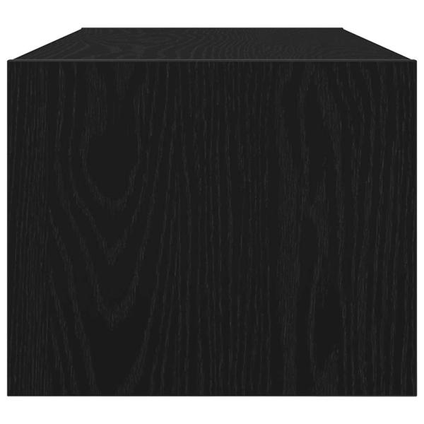 TV-Schrank Schwarz Eichen-Optik 80x31x25,5 cm Holzwerkstoff