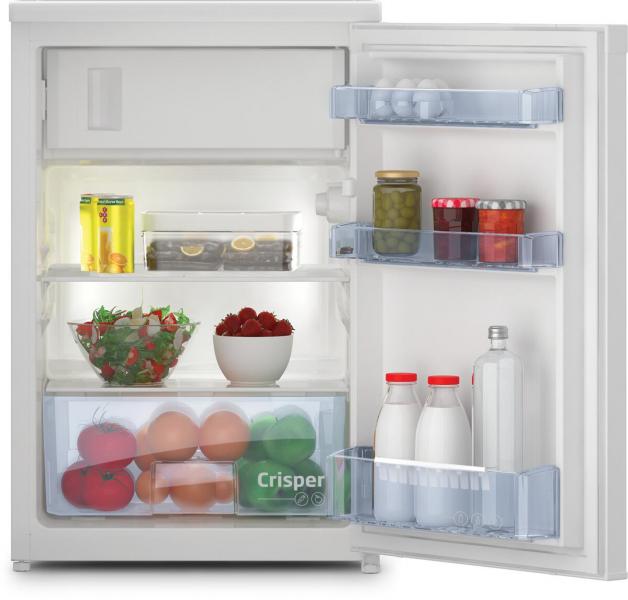 Beko TSE1286N Stand Kühlschrank, 54 cm breit, 114 L, mit Gefrierfach, LED Illumination, weiß
