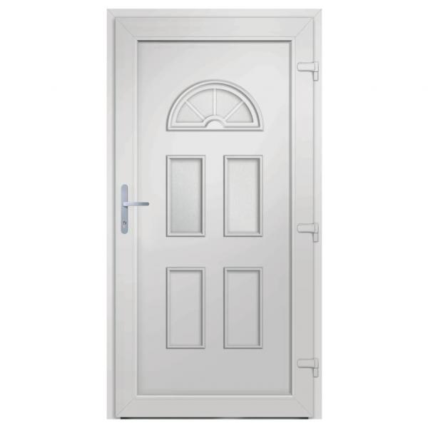 Haustür Weiß 88x190 cm PVC
