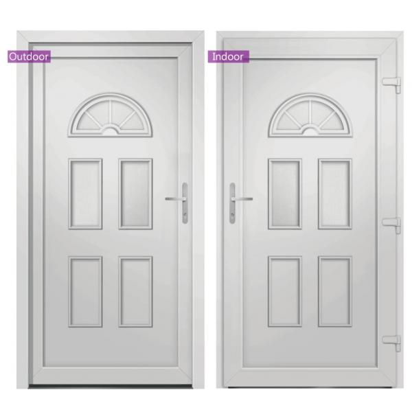 Haustür Weiß 88x190 cm PVC