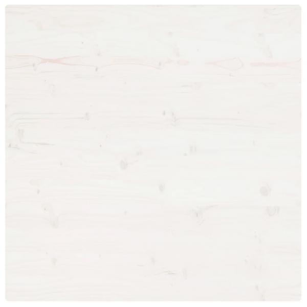 Tischplatte Weiß 70x70x2,5 cm Massivholz Kiefer Quadratisch