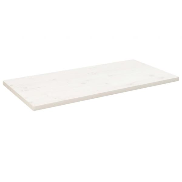 ARDEBO.de - Tischplatte Weiß 100x60x2,5 cm Massivholz Kiefer Rechteckig