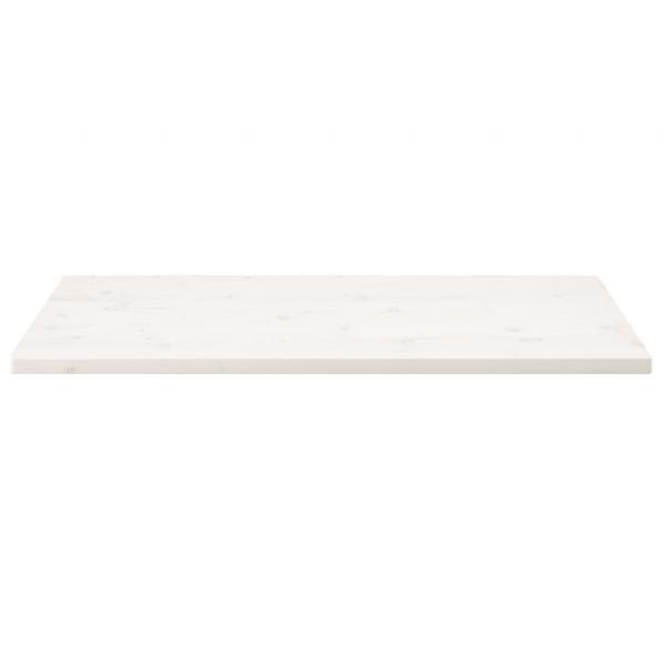 Tischplatte Weiß 100x60x2,5 cm Massivholz Kiefer Rechteckig