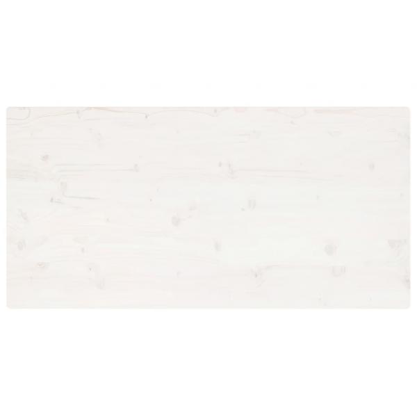 Tischplatte Weiß 100x60x2,5 cm Massivholz Kiefer Rechteckig