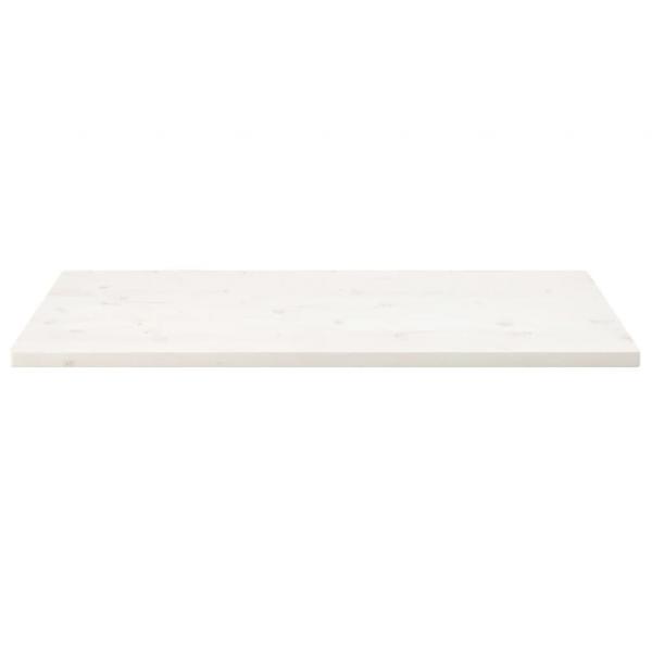 Tischplatte Weiß 110x60x2,5 cm Massivholz Kiefer Rechteckig