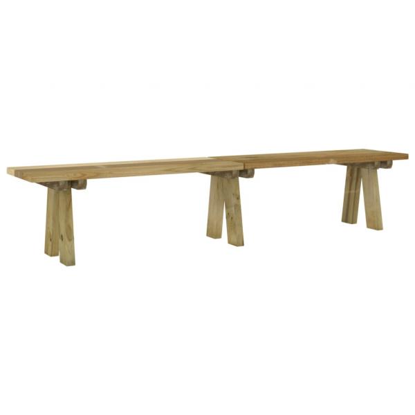 Gartenbank 220 cm Massivholz Kiefer Imprägniert