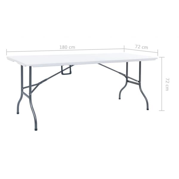 Gartentisch Klappbar Weiß 180x72x72 cm HDPE