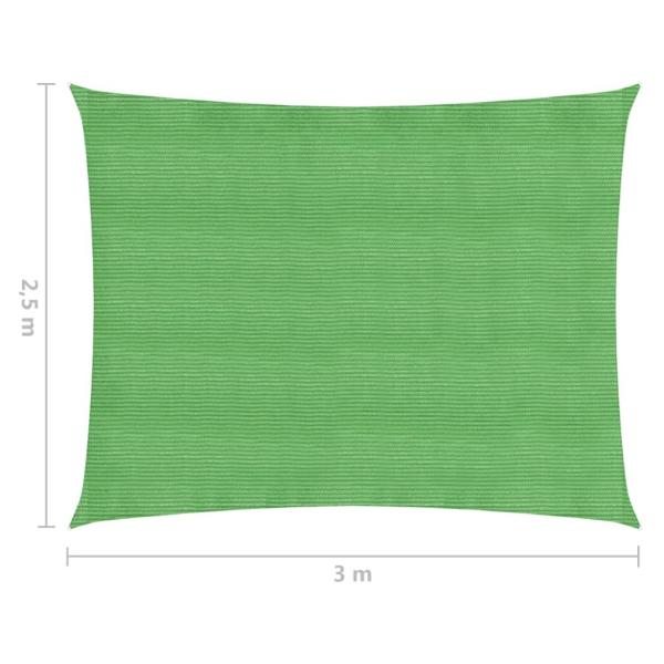 Sonnensegel 160 g/m² Hellgrün 2,5x3 m HDPE