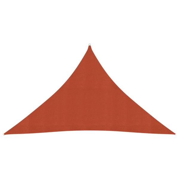 ARDEBO.de - Sonnensegel 160 g/m² Terrakottarot 2,5x2,5x3,5 m HDPE