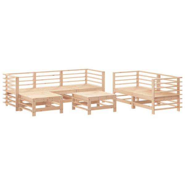 7-tlg. Garten-Lounge-Set Massivholz Kiefer