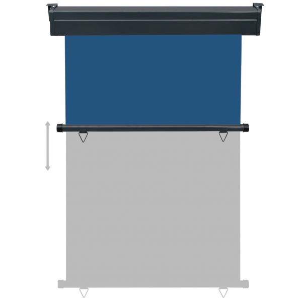 Balkon-Seitenmarkise 125x250 cm Blau
