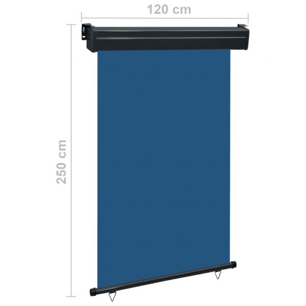 Balkon-Seitenmarkise 125x250 cm Blau