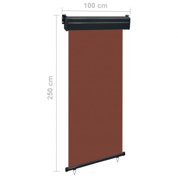 Balkon-Seitenmarkise 105x250 cm Braun