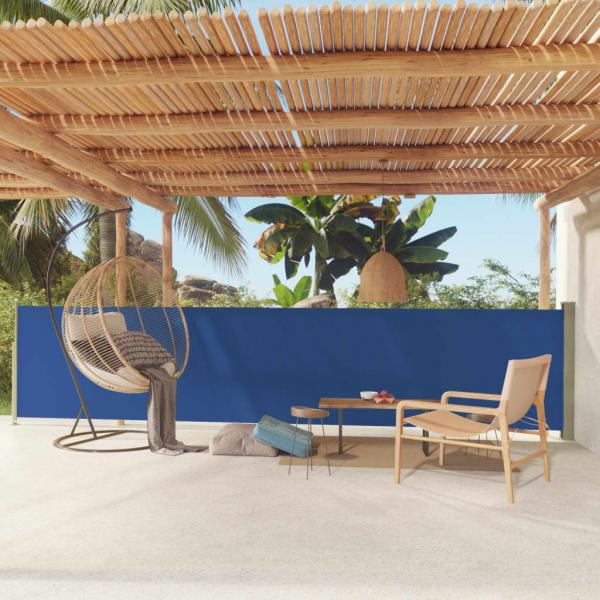 ARDEBO.de - Seitenmarkise Ausziehbar 117x600 cm Blau