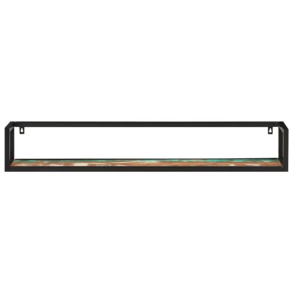 Wandregale 2 Stk. 110x17x17 cm Altholz Massiv und Eisen