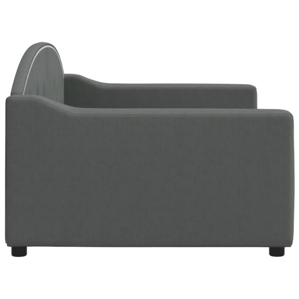 Tagesbett Dunkelgrau 90x190 cm Stoff