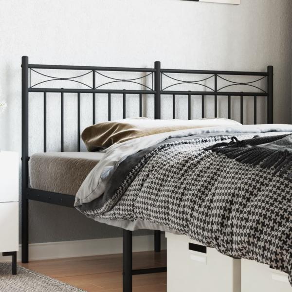 ARDEBO.de - Kopfteil Metall Schwarz 140 cm