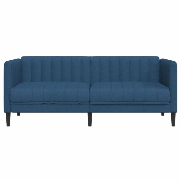 Sofa 2-Sitzer Blau Stoff