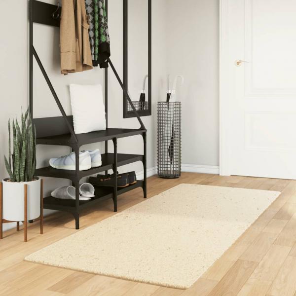 ARDEBO.de - Teppich HUARTE Kurzflor Weich und Waschbar Creme 80x200 cm