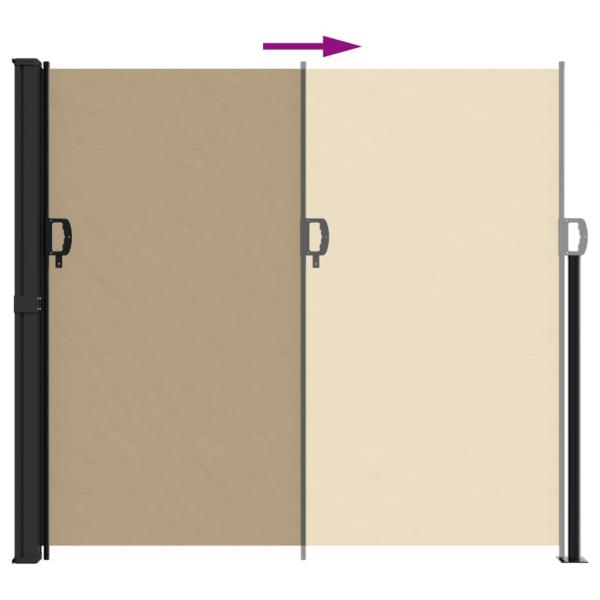Seitenmarkise Ausziehbar Beige 180x500 cm