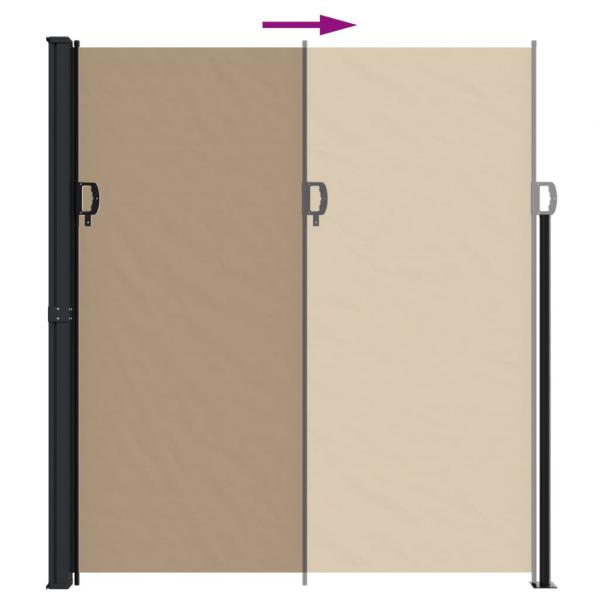 Seitenmarkise Ausziehbar Taupe 220x500 cm