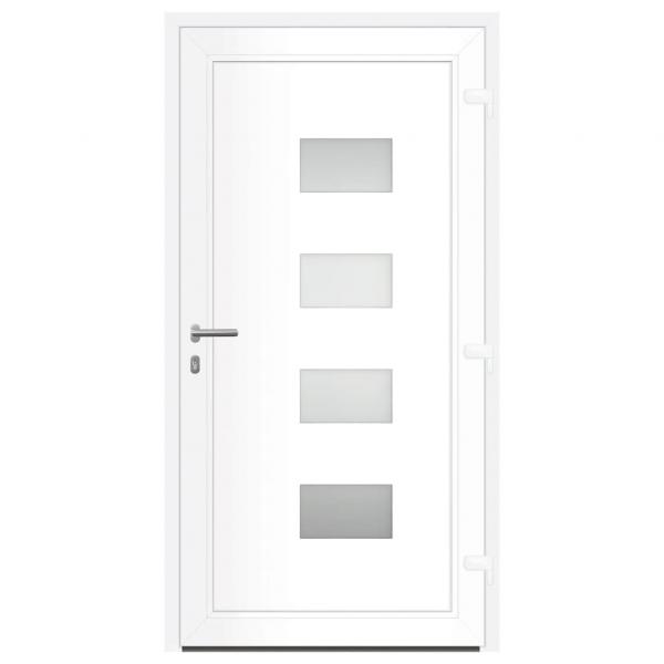 Haustür Anthrazit 100x200 cm Aluminium und PVC