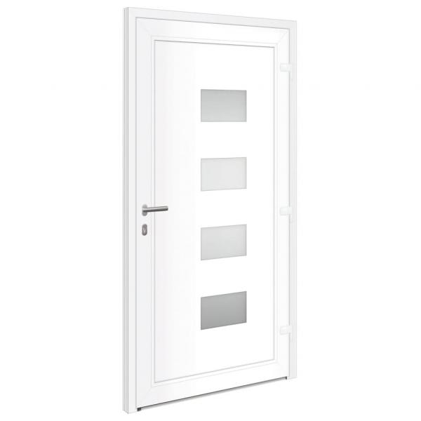 Haustür Anthrazit 100x200 cm Aluminium und PVC