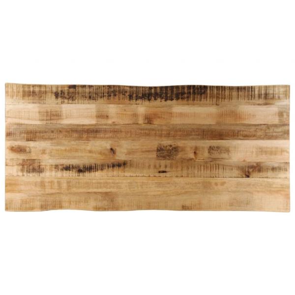 ARDEBO.de - Tischplatte mit Baumkante 140x60x3,8 cm Raues Mango Massivholz