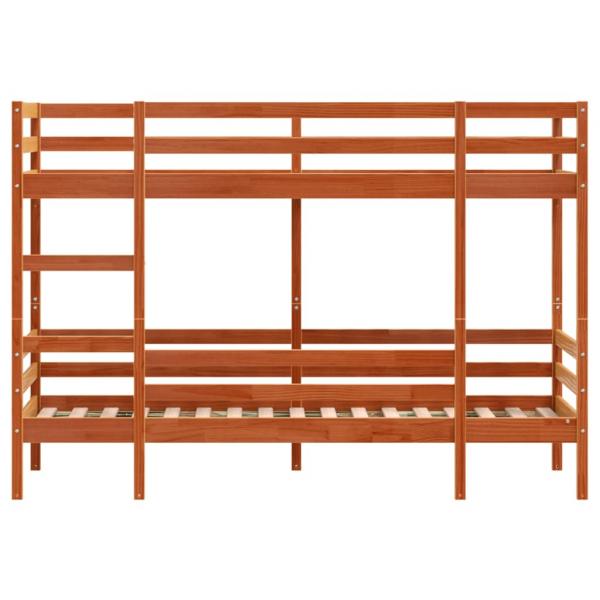 Etagenbett Wachsbraun 75x190 cm Massivholz Kiefer