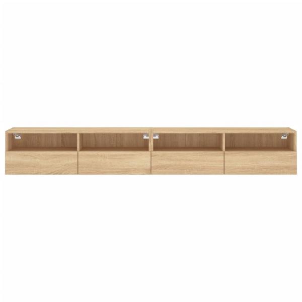 TV-Wandschränke 2 Stk. Sonoma-Eiche 100x30x30 cm Holzwerkstoff