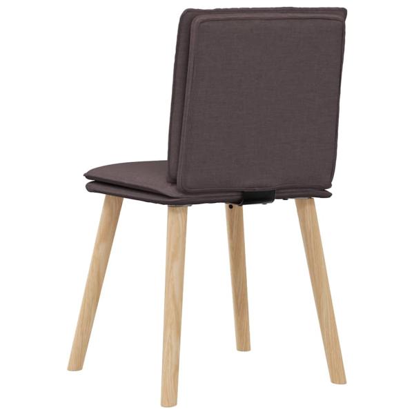 Esszimmerstühle 4 Stk. Dunkelbraun Stoff