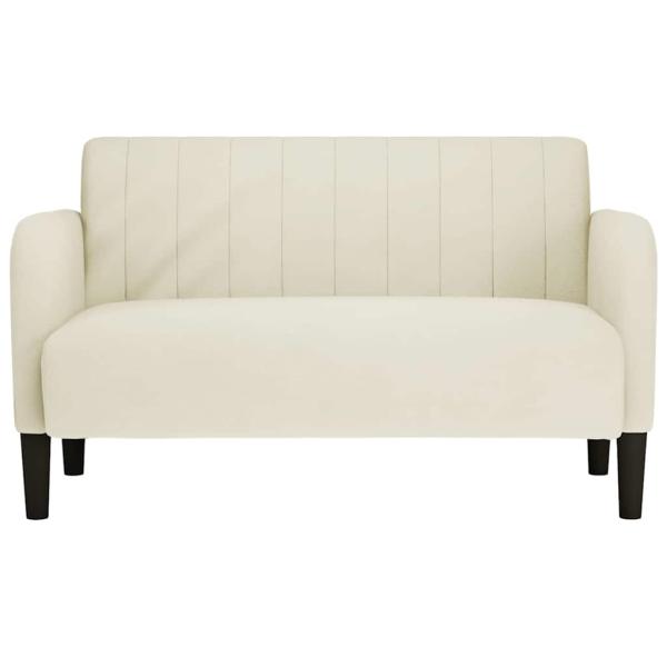 Zweisitzer-Sofa Creme 109 cm Samt