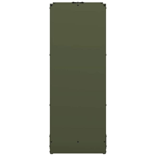 Brennholzregal Olivgrün 40x30x80 cm Kaltgewalzter Stahl