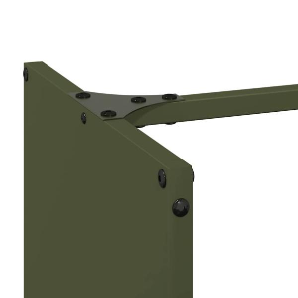 Brennholzregal Olivgrün 40x30x80 cm Kaltgewalzter Stahl