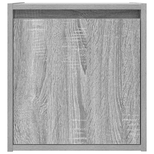 Wand-Nachttische 2 Stk. Grau Sonoma 38x34x40 cm