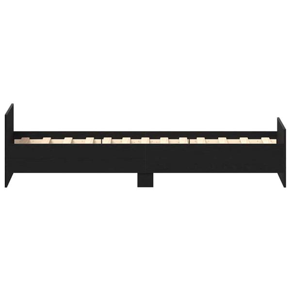ARDEBO.de - Bettgestell ohne Matratze Schwarz Eichen-Optik 90x190 cm