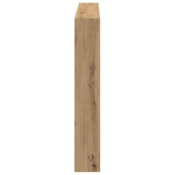 LED-Kopfteil mit Ablagen Artisan-Eiche 140x17x102 cm