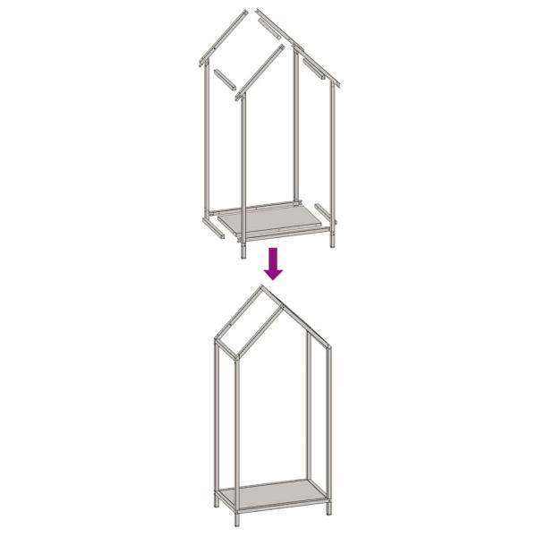 Brennholzregal Anthrazit 40x25x90 cm Kaltgewalzter Stahl