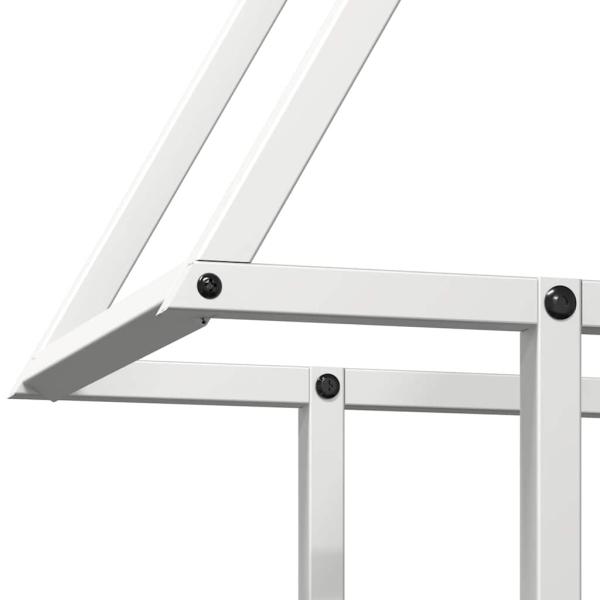 Brennholzregal Weiß 50x25x60 cm Kaltgewalzter Stahl