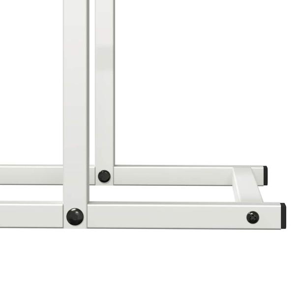 Brennholzregal Weiß 50x25x60 cm Kaltgewalzter Stahl