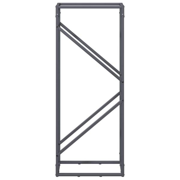Brennholzregal Anthrazit 40x25x100 cm Kaltgewalzter Stahl