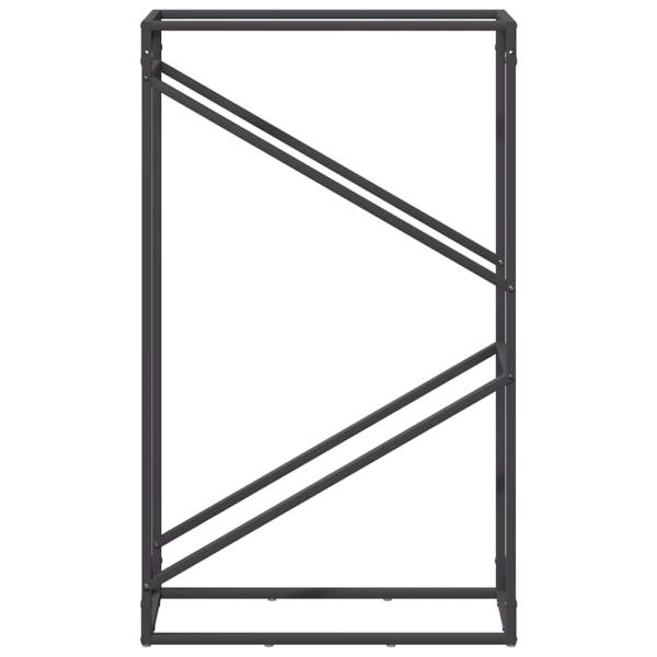 Brennholzregal Schwarz 60x25x100 cm Kaltgewalzter Stahl