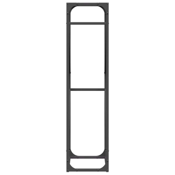 Brennholzregal Schwarz 40x25x100 cm Kaltgewalzter Stahl