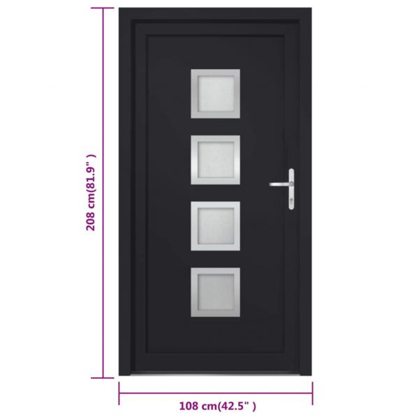Haustür Anthrazit 108x208 cm PVC